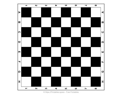 Printable Chess Board Pdf